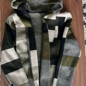 Hooded Sweater Coat size M